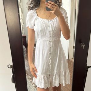 White floral/lace detailed dress